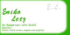 eniko letz business card